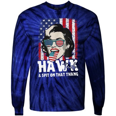 Hawk Tuah 24 Spit On That Thing Tie-Dye Long Sleeve Shirt