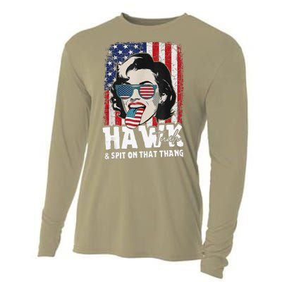 Hawk Tuah 24 Spit On That Thing Cooling Performance Long Sleeve Crew