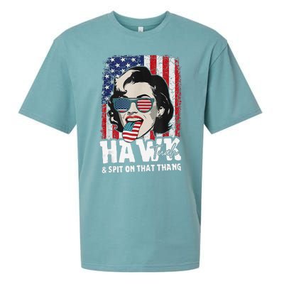 Hawk Tuah 24 Spit On That Thing Sueded Cloud Jersey T-Shirt