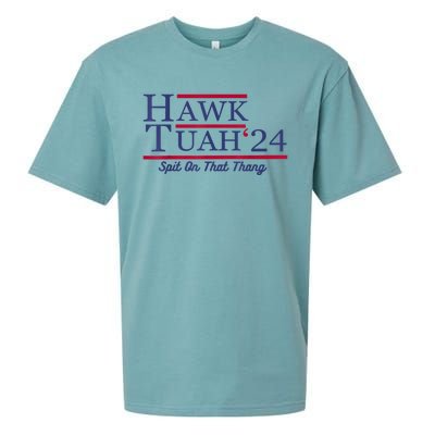 Hawk Tuah 24 Spit On That Thang Gift Sueded Cloud Jersey T-Shirt