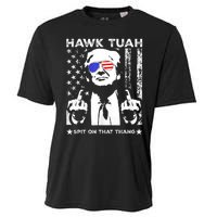 Hawk Tuah 24 Spit On That Thang Hawk Tush For President 2024 Election Parody Cooling Performance Crew T-Shirt