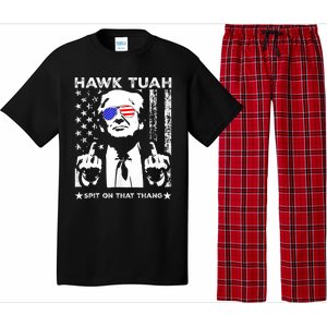 Hawk Tuah 24 Spit On That Thang Hawk Tush For President 2024 Election Parody Pajama Set