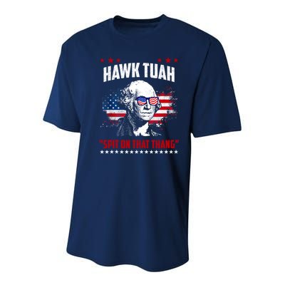 Hawk Tuah 24 Spit On That Thang Youth Performance Sprint T-Shirt