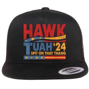 Hawk Tuah 24 Spit On That Thang Flat Bill Trucker Hat