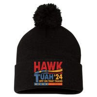 Hawk Tuah 24 Spit On That Thang Pom Pom 12in Knit Beanie