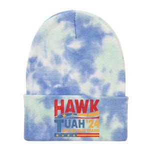 Hawk Tuah 24 Spit On That Thang Tie Dye 12in Knit Beanie