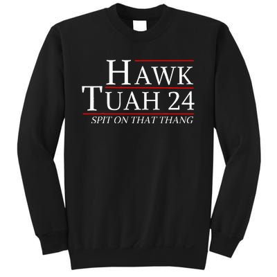 Hawk Tuah 24 Election Spit On That Thing Trending Meme 2024 Sweatshirt