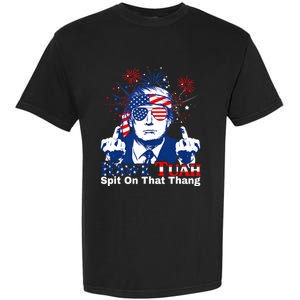 Hawk Tuah 24 Spit On That Thang Hawk Tush For President 2024 Election Parody Garment-Dyed Heavyweight T-Shirt