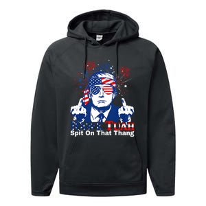 Hawk Tuah 24 Spit On That Thang Hawk Tush For President 2024 Election Parody Performance Fleece Hoodie