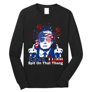 Hawk Tuah 24 Spit On That Thang Hawk Tush For President 2024 Election Parody Long Sleeve Shirt