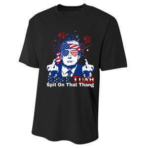 Hawk Tuah 24 Spit On That Thang Hawk Tush For President 2024 Election Parody Performance Sprint T-Shirt