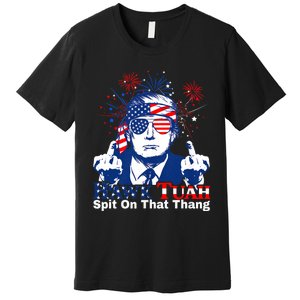 Hawk Tuah 24 Spit On That Thang Hawk Tush For President 2024 Election Parody Premium T-Shirt