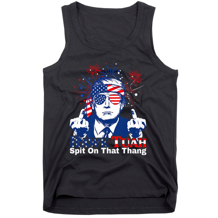 Hawk Tuah 24 Spit On That Thang Hawk Tush For President 2024 Election Parody Tank Top