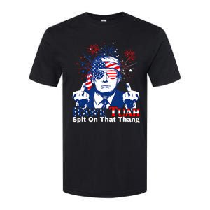 Hawk Tuah 24 Spit On That Thang Hawk Tush For President 2024 Election Parody Softstyle CVC T-Shirt