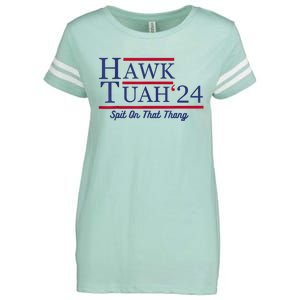 Hawk Tuah 24 Spit On That Thang Enza Ladies Jersey Football T-Shirt