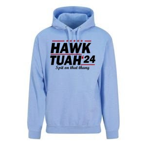 Hawk Tuah 24 Spit On That Thang Hawk Tush For President 2024 Election Parody Unisex Surf Hoodie