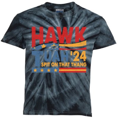 Hawk Tuah 24 Spit On That Thang Funny Saying Kids Tie-Dye T-Shirt