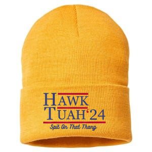 Hawk Tuah 24 Spit On That Thang Sustainable Knit Beanie