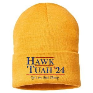 Hawk Tuah 24 Spit On That Thang Sustainable Knit Beanie