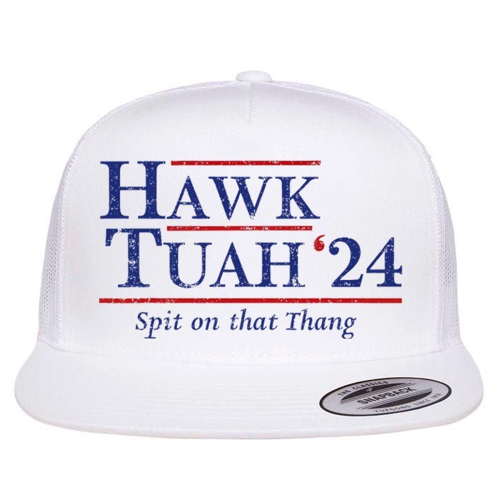 Hawk Tuah 24 Spit On That Thang Flat Bill Trucker Hat