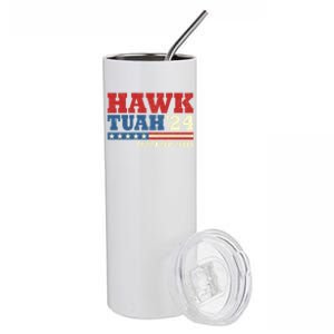 Hawk Tuah 24 Spit On That Thang Funny Saying Stainless Steel Tumbler