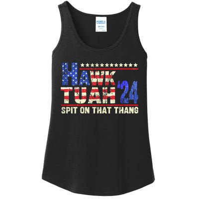 Hawk Tuah 24 Spit On That Thang Funny Saying Ladies Essential Tank