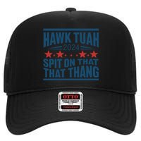 Hawk Tuah 2024 Meme High Crown Mesh Back Trucker Hat