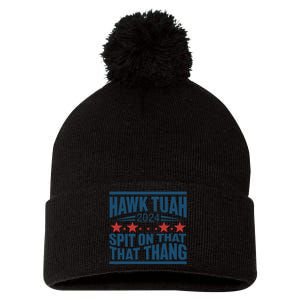 Hawk Tuah 2024 Meme Pom Pom 12in Knit Beanie