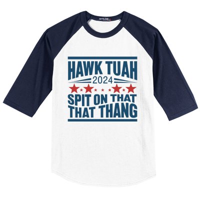 Hawk Tuah 2024 Meme Baseball Sleeve Shirt