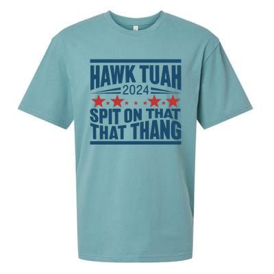 Hawk Tuah 2024 Meme Sueded Cloud Jersey T-Shirt