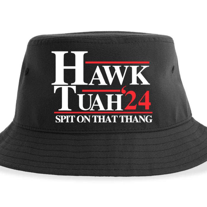 Hawk Tuah 24 Spit On That Thang Hawk Tush For President 2024 Election Parody Sustainable Bucket Hat