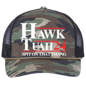 Hawk Tuah 24 Spit On That Thang Hawk Tush For President 2024 Election Parody Retro Rope Trucker Hat Cap