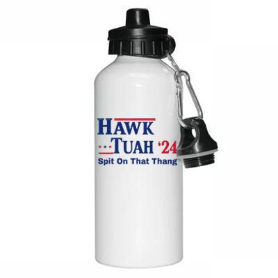 Hawk Tuah 2024 Funny Spit Design Aluminum Water Bottle