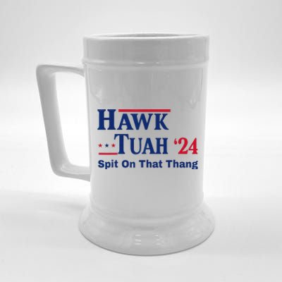 Hawk Tuah 2024 Funny Spit Design Beer Stein