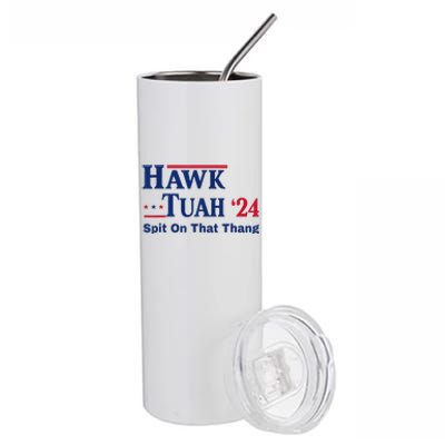 Hawk Tuah 2024 Funny Spit Design Stainless Steel Tumbler