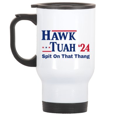 Hawk Tuah 2024 Funny Spit Design Stainless Steel Travel Mug