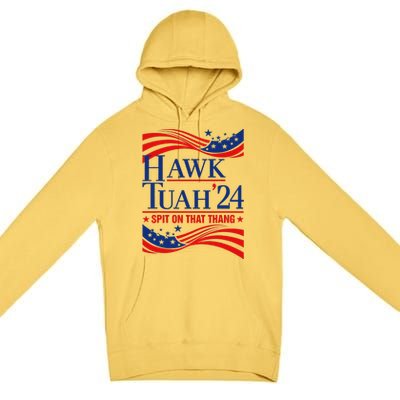 Hawk Tauh 24 Usa Flag Meme Quote Premium Pullover Hoodie