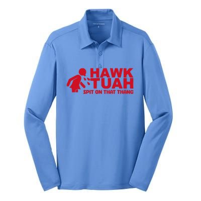 Hawk Tush 2024 Election Parody Silk Touch Performance Long Sleeve Polo