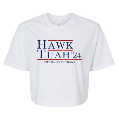 Hawk Tuah 24 Spit On That Thang Bella+Canvas Jersey Crop Tee