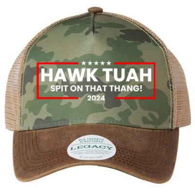 Hawk Tuah 24 Spit On That Thang Funny Saying Legacy Tie Dye Trucker Hat