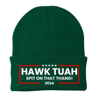 Hawk Tuah 24 Spit On That Thang Funny Saying Knit Cap Winter Beanie