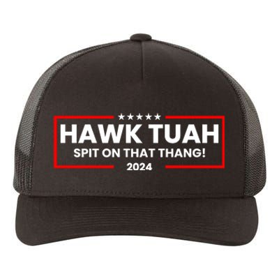 Hawk Tuah 24 Spit On That Thang Funny Saying Yupoong Adult 5-Panel Trucker Hat