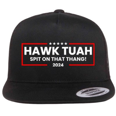 Hawk Tuah 24 Spit On That Thang Funny Saying Flat Bill Trucker Hat