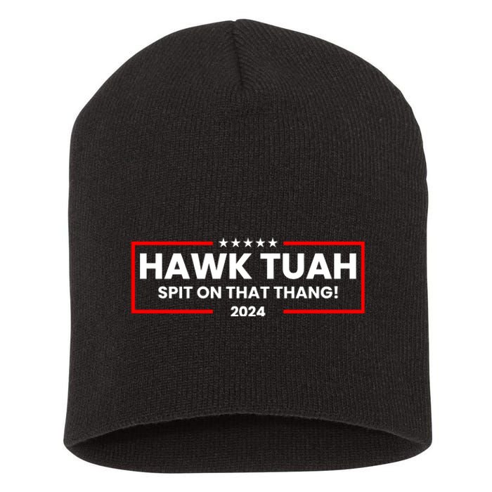 Hawk Tuah 24 Spit On That Thang Funny Saying Short Acrylic Beanie