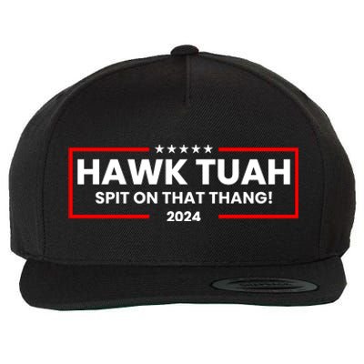 Hawk Tuah 24 Spit On That Thang Funny Saying Wool Snapback Cap