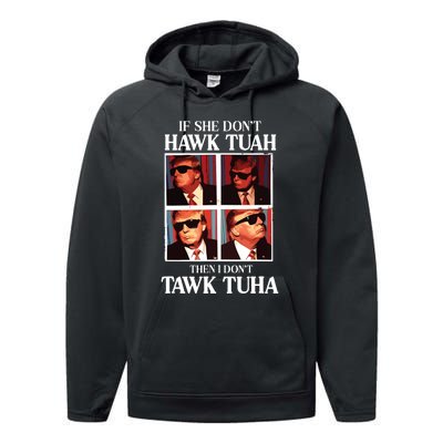 Hawk Tush 2024 Hawk Tuah Trump Embarrassing Airport Performance Fleece Hoodie