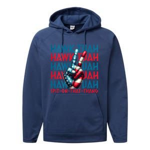 Hawk Tuah 24 Spit On That Thang Hawk Tush For President 2024 Election Parody Performance Fleece Hoodie