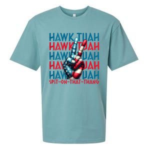 Hawk Tuah 24 Spit On That Thang Hawk Tush For President 2024 Election Parody Sueded Cloud Jersey T-Shirt