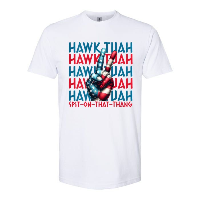 Hawk Tuah 24 Spit On That Thang Hawk Tush For President 2024 Election Parody Softstyle CVC T-Shirt