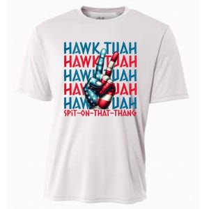 Hawk Tuah 24 Spit On That Thang Hawk Tush For President 2024 Election Parody Cooling Performance Crew T-Shirt